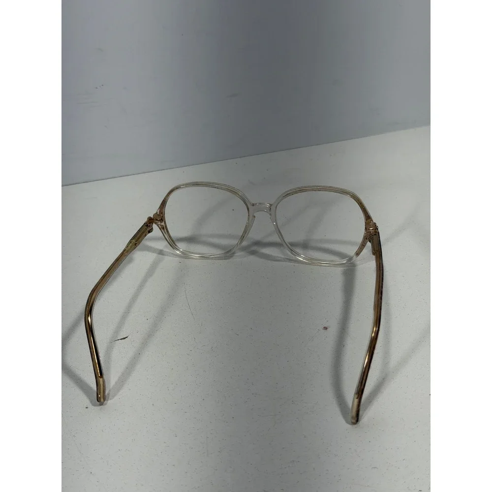 Safilo Vintage Oversized Square Eyeglasses Clear Tortoise Made in Italy 53 15